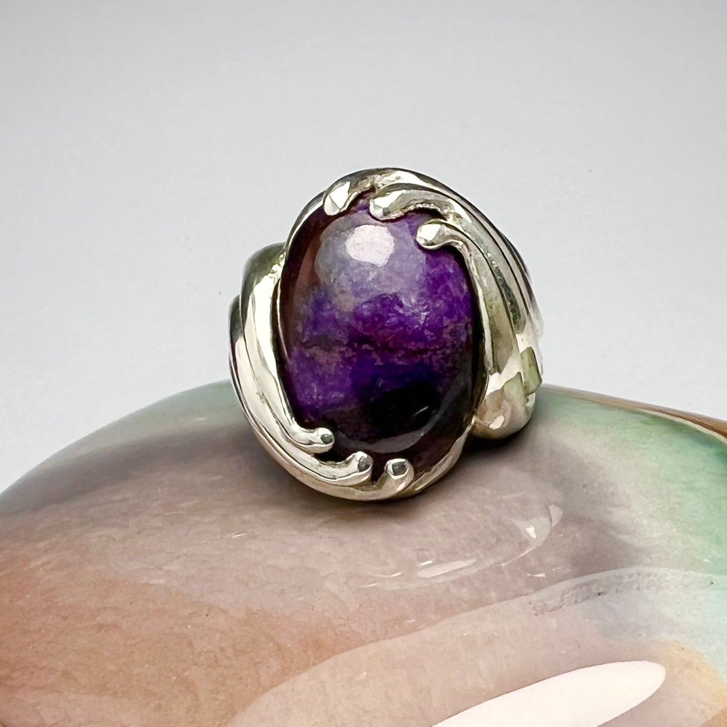 Sugilite and Sterling Silver Ring