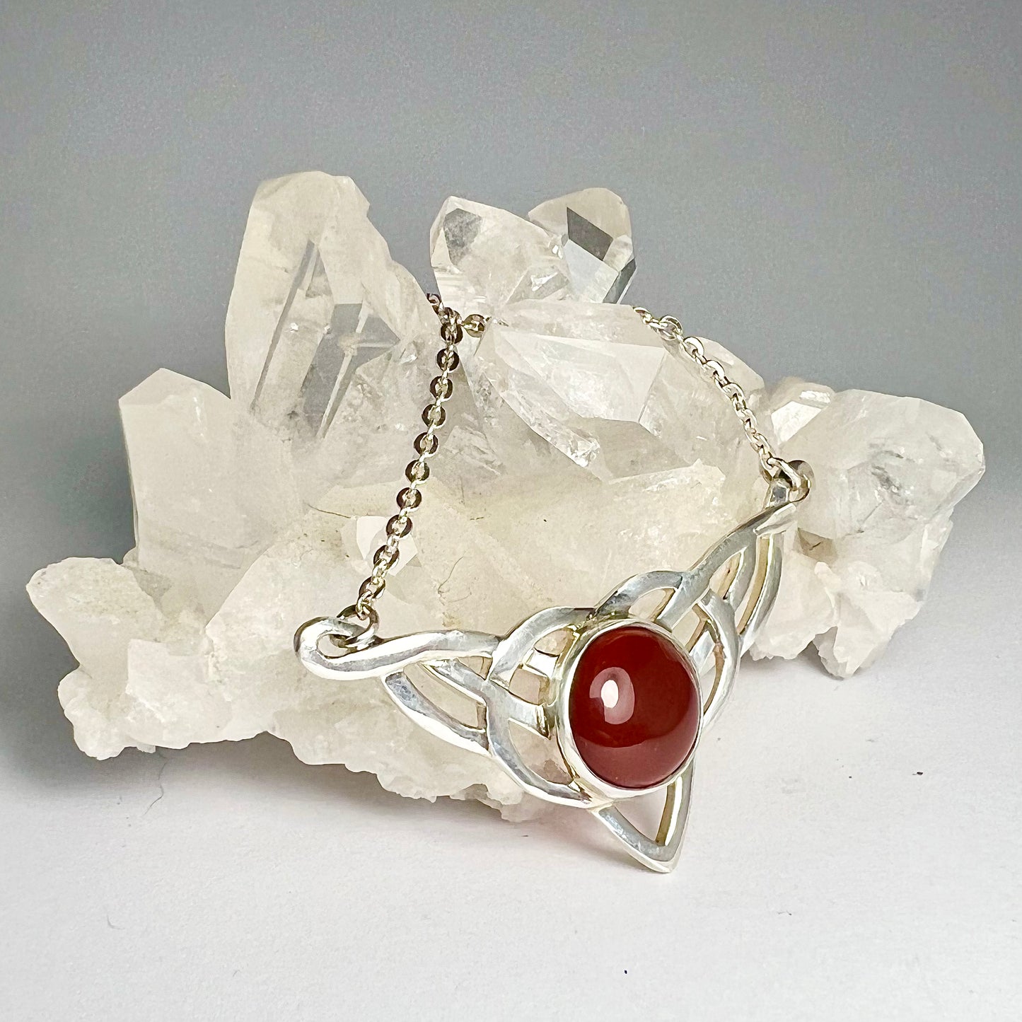 Carnelian and Sterling Silver Necklace